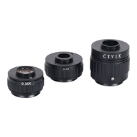 0.35X/.5X/1X C-Mount Lens Adapter Focus Adjustable Camera Installation C-Mount Adapter for New Type Trinocular Stereo Microscope