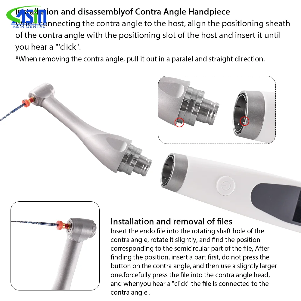 Wireless 2in1 Dental Endo Motor Endodontics Treatment LED Root Canal Handpiece 16:1 Ratio Built in Apex Locator Dentistry Tools