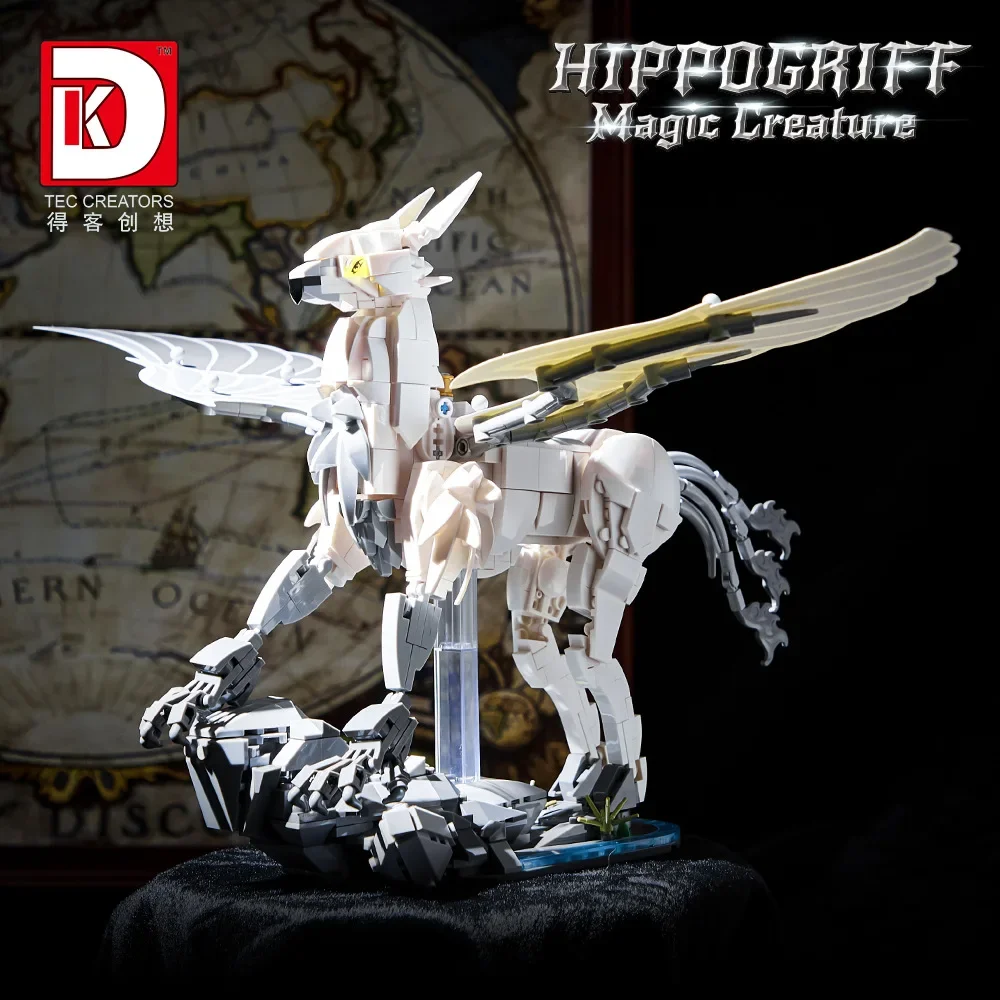 Bloques de construcción de Harry Potter Hippogriff MOC, modelo de ensamblaje de criatura del mundo mágico, Mini figura de ladrillos, juguete para regalo de chico