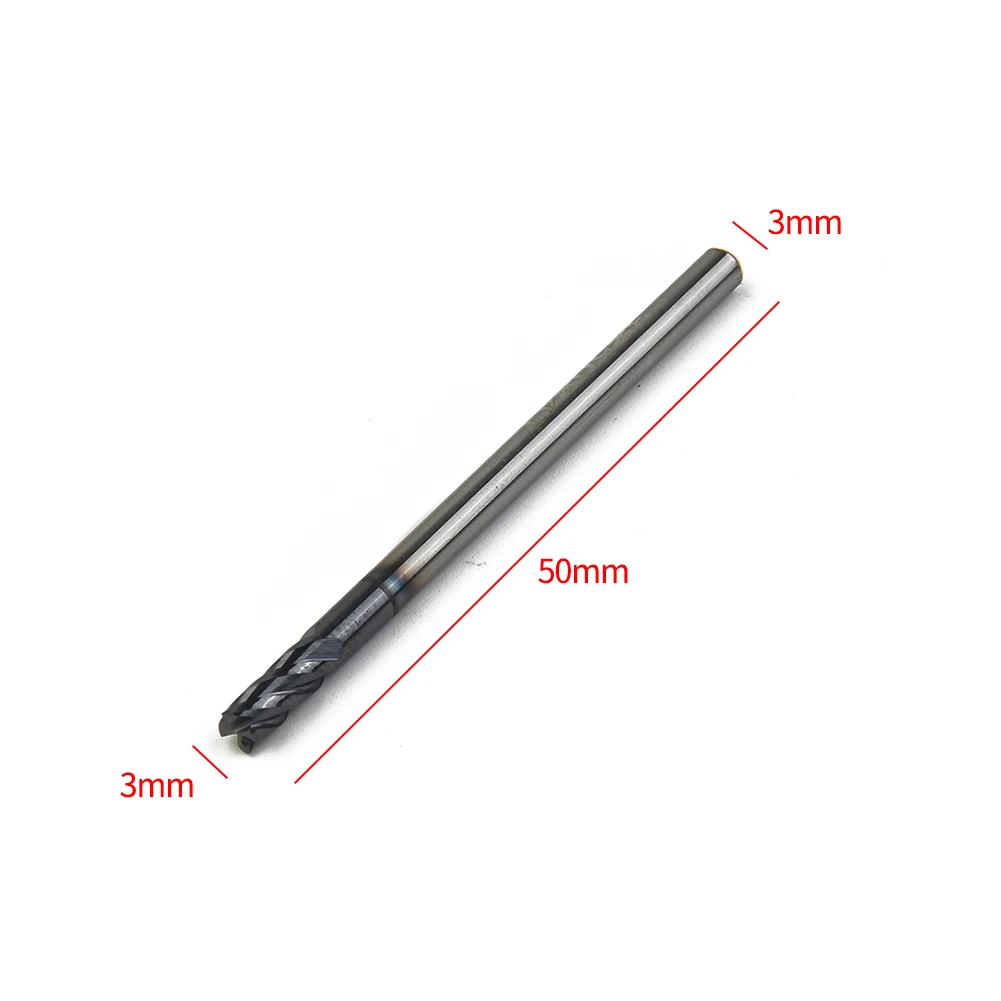 

HRC45 End Mill Tungsten Carbide Cutter Grinder Supplies Shank 4 Flutes Metalworking Machine Tool Accessories Burr