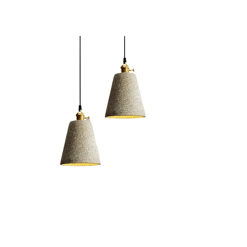

Retro industrial wind generation cement chandelier special-shaped single head simple personality bedside all-copper chandelier