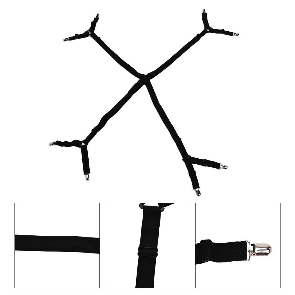 Nylon elastic band+plastic+metal Adjustable Stretch Triangle Metal Fixing Clips Tablecloth Curtain Sofa Cover Fastener Clamp