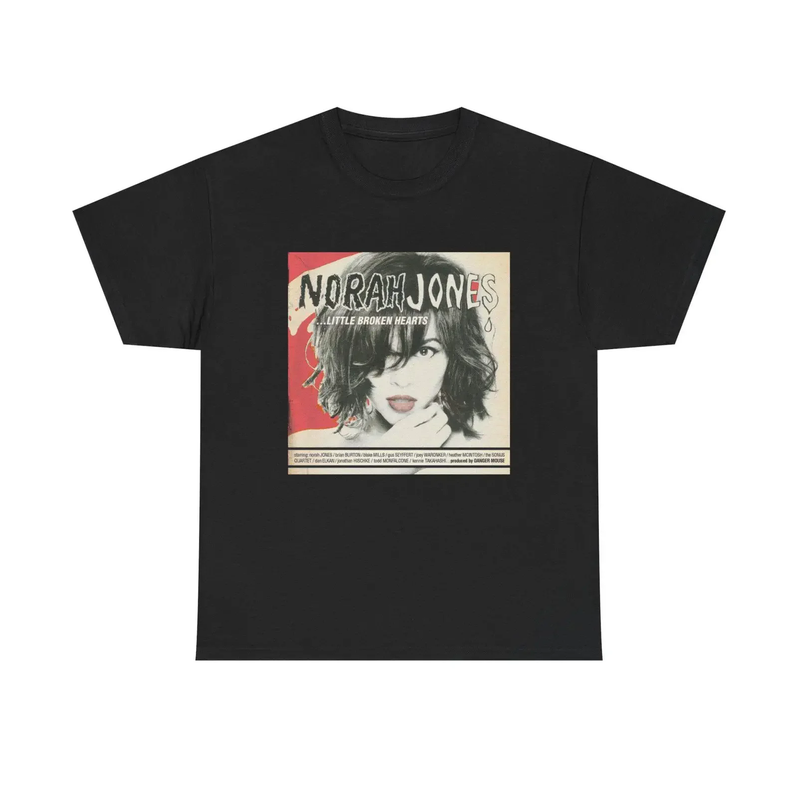 Norah Jones Little Broken Hearts Premium T shirt vintage Washed homme Soft Stylish Unisex designer clothes Casual Versatile