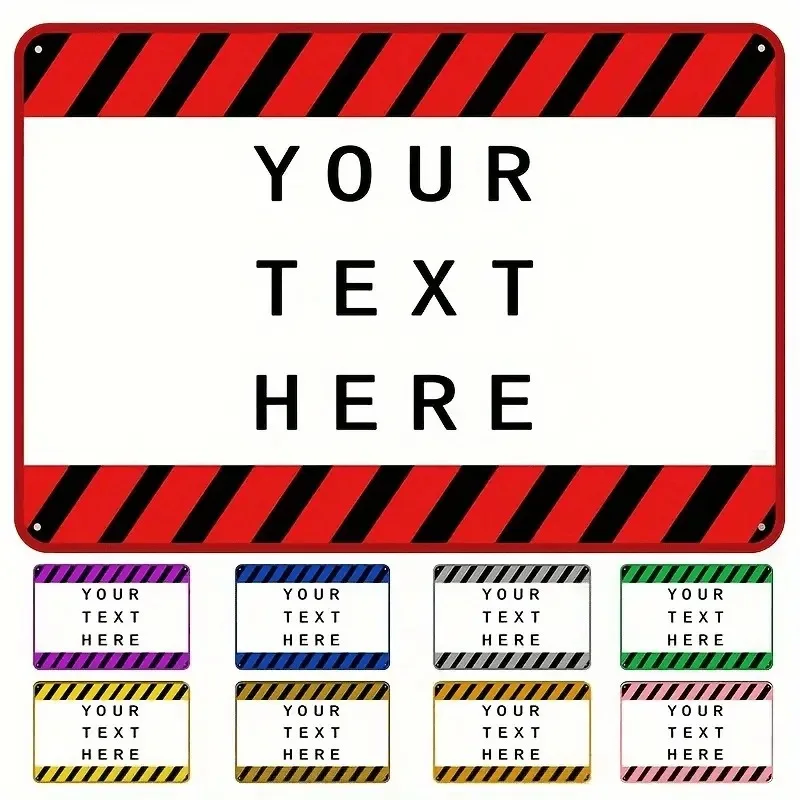 Custom Personalized Aluminum Warning Sign 20.32x30.48cm 1pc Multi Color Text Decor for Site Museum Public Area (Decoration Only)