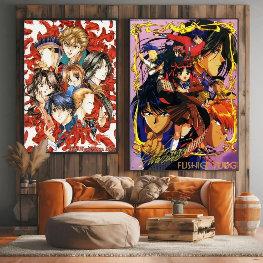 anime F-Fushigi Yuugi-I Painting Calligraphy Elegant Botanical Decor for Living Room Modern Interior Design