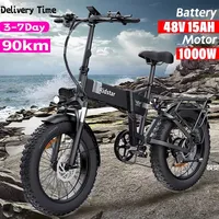 New H20 Electric Bicycle 48V 1000W 15A Fat Tire Electric Bike 20 Inch FoldingOutdoor Best Mountain Bicycle Snow Ebike Waterproof