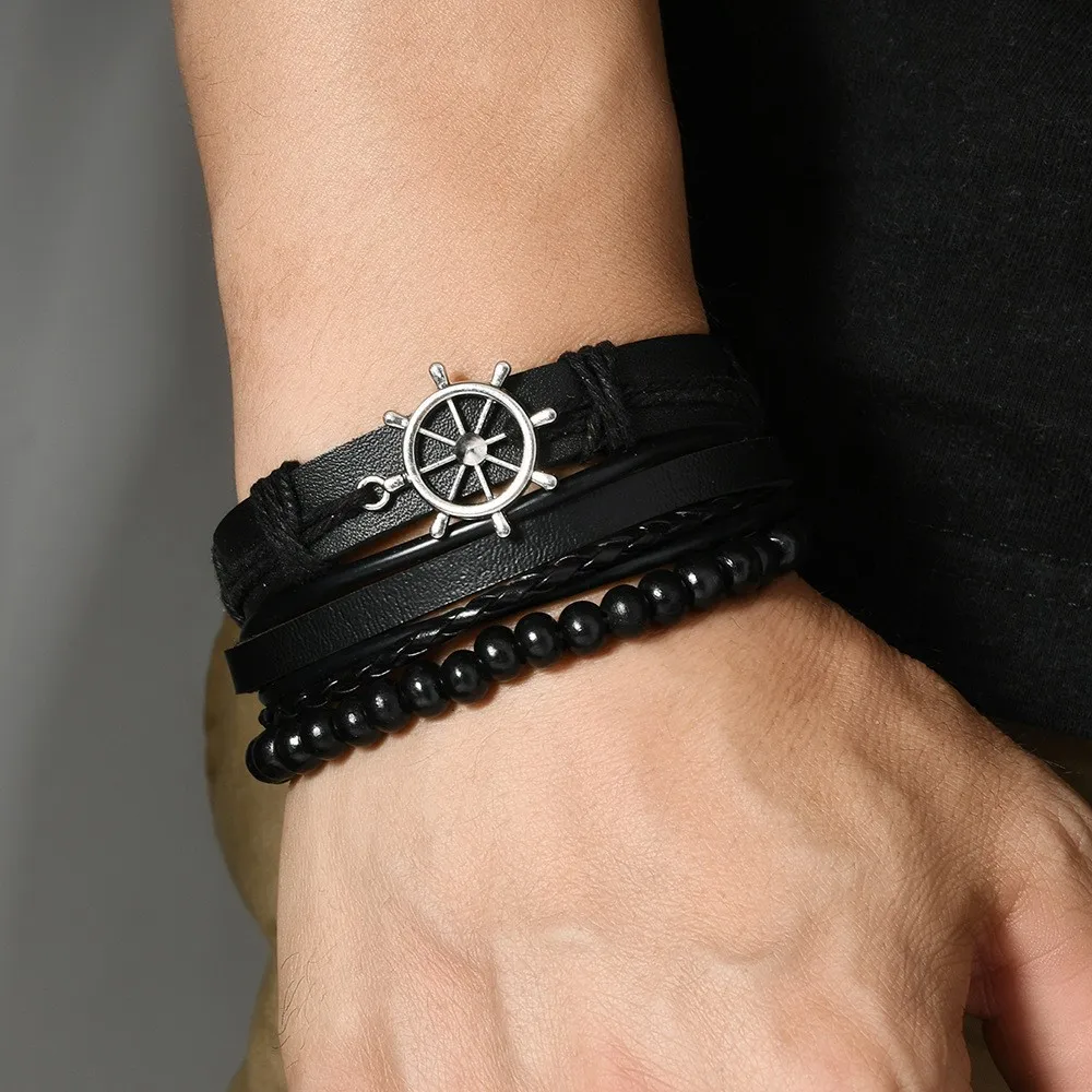 Vintage Leather Bracelets Punk Row Cuspidal Spikes Rivet Stud Wide Cuff PU Leather Punk Gothic Rock Unisex goth accessories