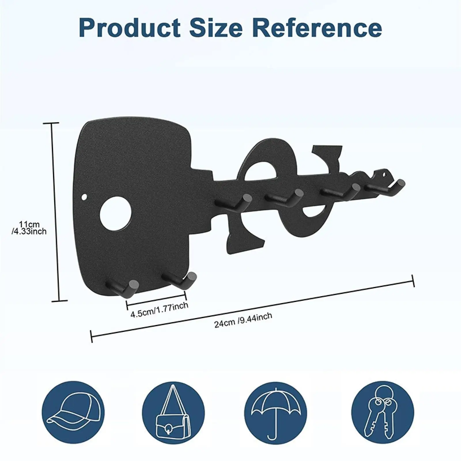 Wall Mounted Key Holder Rack Organizer for Living Room Front Door Apartment