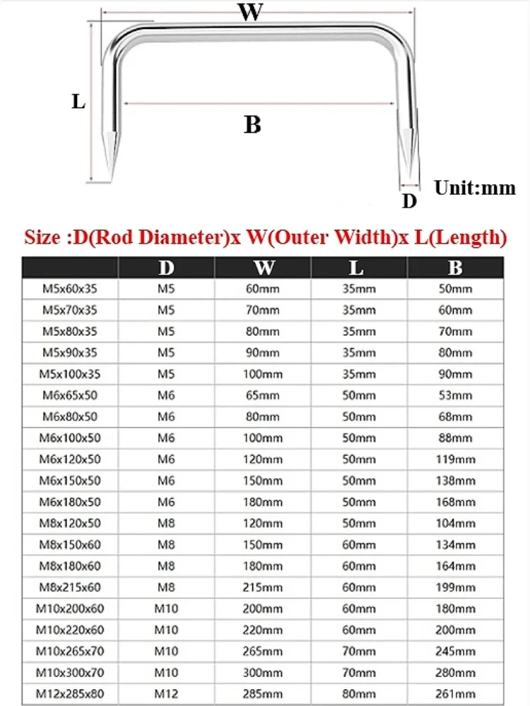 M2-M12 U-Shaped Horseshoe Nails Stainless Steel Clamp Nails Heavy Duty Construction Nails for Wood, Shipbuilding, Fencing