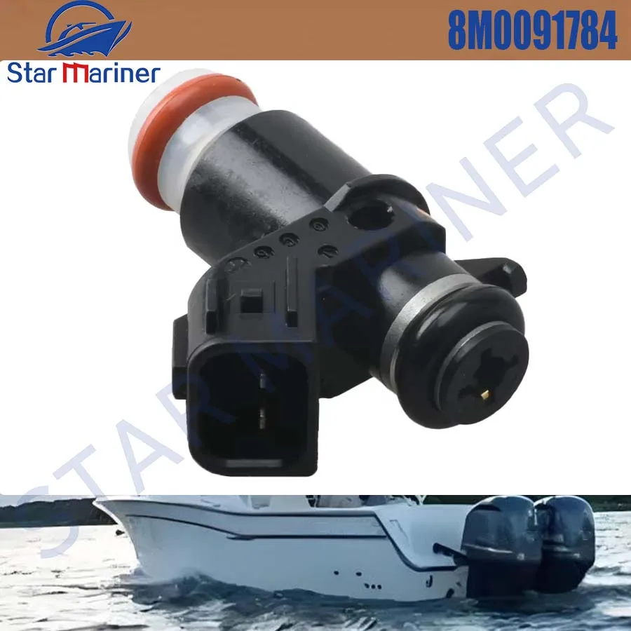 

Outboard Motor Fuel Injector 8M0091784 for Yamaha(1999) 15Hp F15AMH for Mercury (2014) 25Hp 30Hp 4T Accessories Replaces Parts