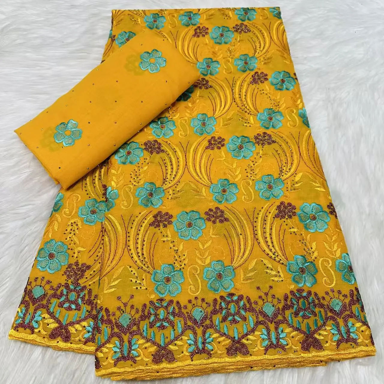 Salouva Swiss Voile Cotton Lace Fabric Tradition Dubai Style Embroidery African Nigerian Garment Sewing Hot Sale