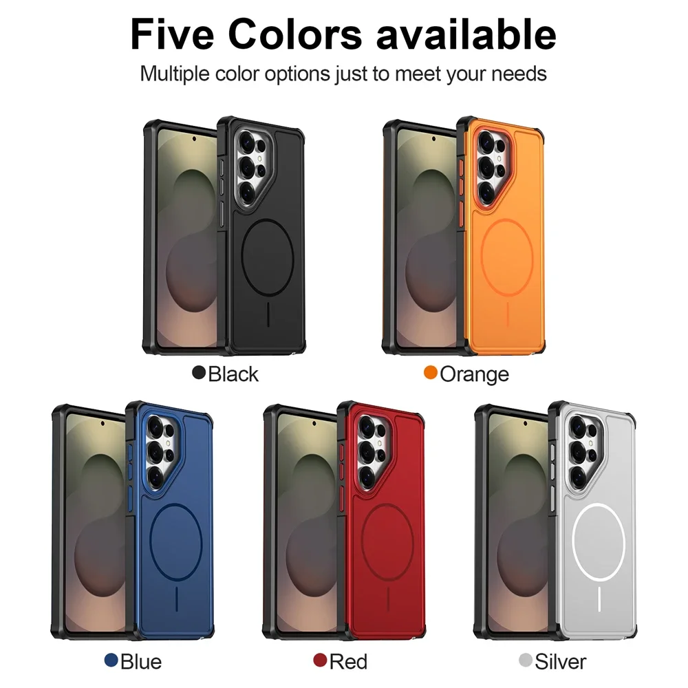 Armor Case For Samsung Galaxy A57 A37 A17 A07 A56 A36 A26 A06 S26 S25 S24 S23 Ultra Plus FE Edge  For Magsafe Magnetic Cover