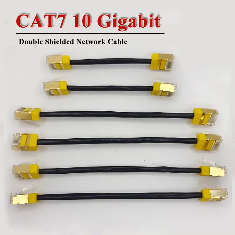 

CAT7 10 Gigabit Double Shielded Network Cable Ultra-fine Pure Copper RJ45 High-speed Broadband Computer Router Connection Line