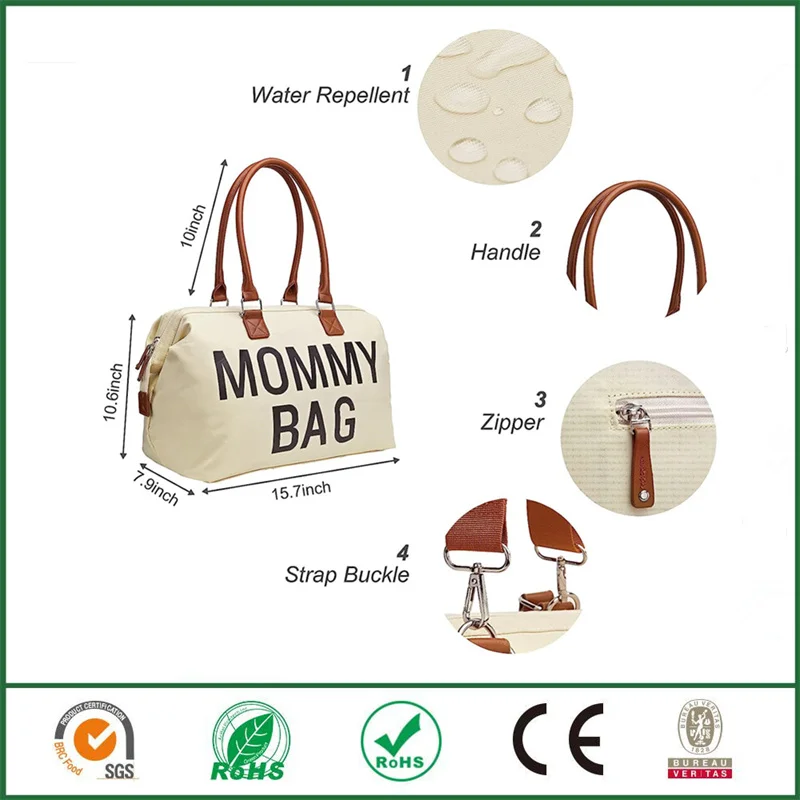 Bolsa de almacenamiento de viaje para mamá, bolsa impermeable de gran capacidad, separación húmeda y seca, bolsas de pañales para bebé, bolsas