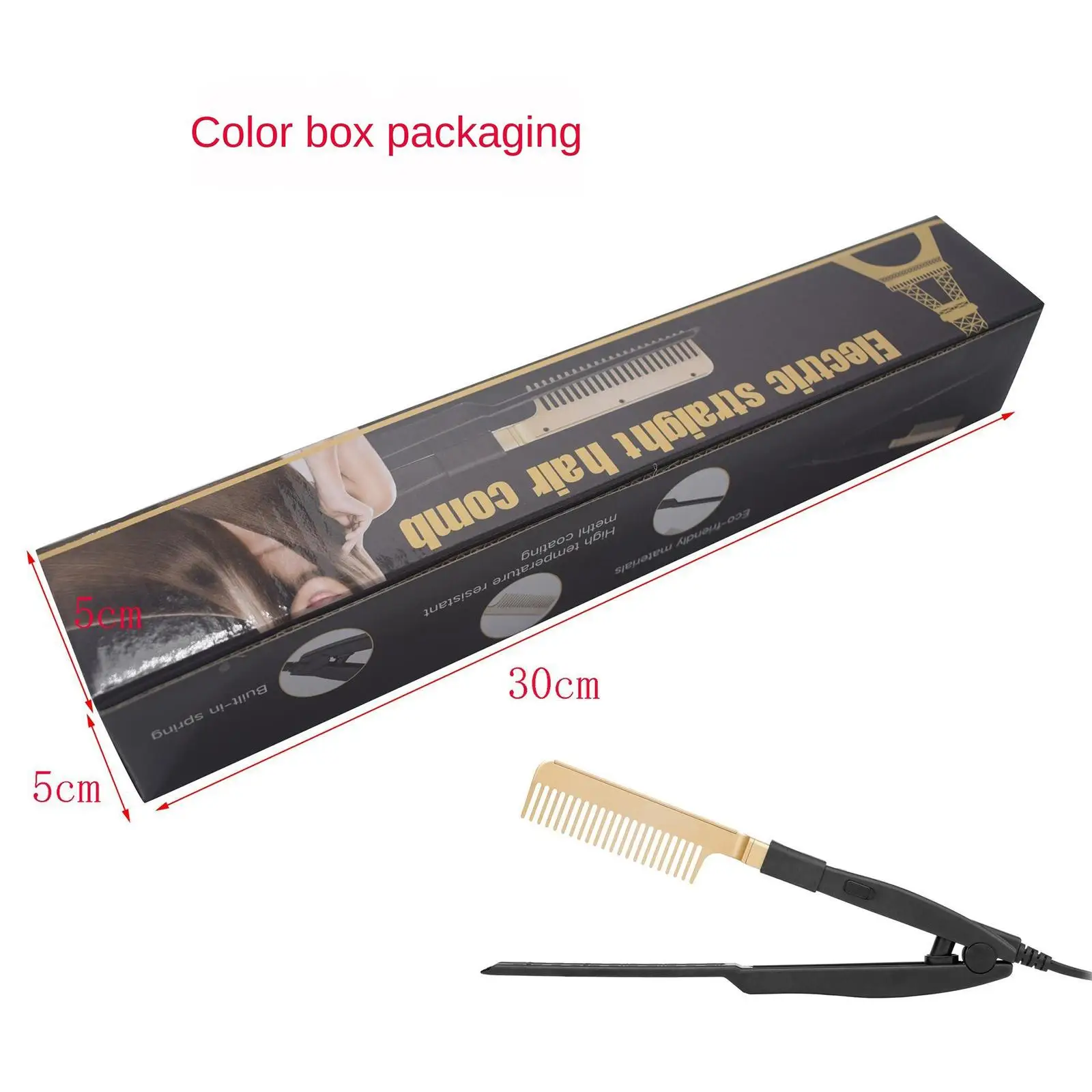 

Electric Beard and Hair Straightening Comb Fast Heating Smoothing Brush Hair Tool for Men’s Hair Care