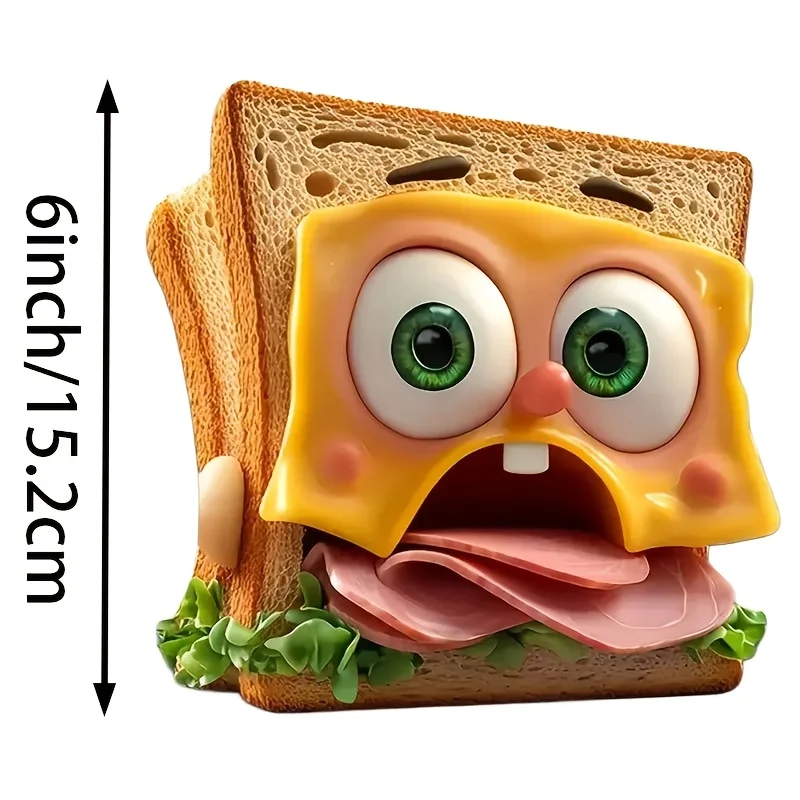 Cheese Sandwich Vinyl Stickers, Suitable for Cars, Laptops, Bottles Trucks Mobile Phones Motorcycles Bottles Trucks Cup Stickers