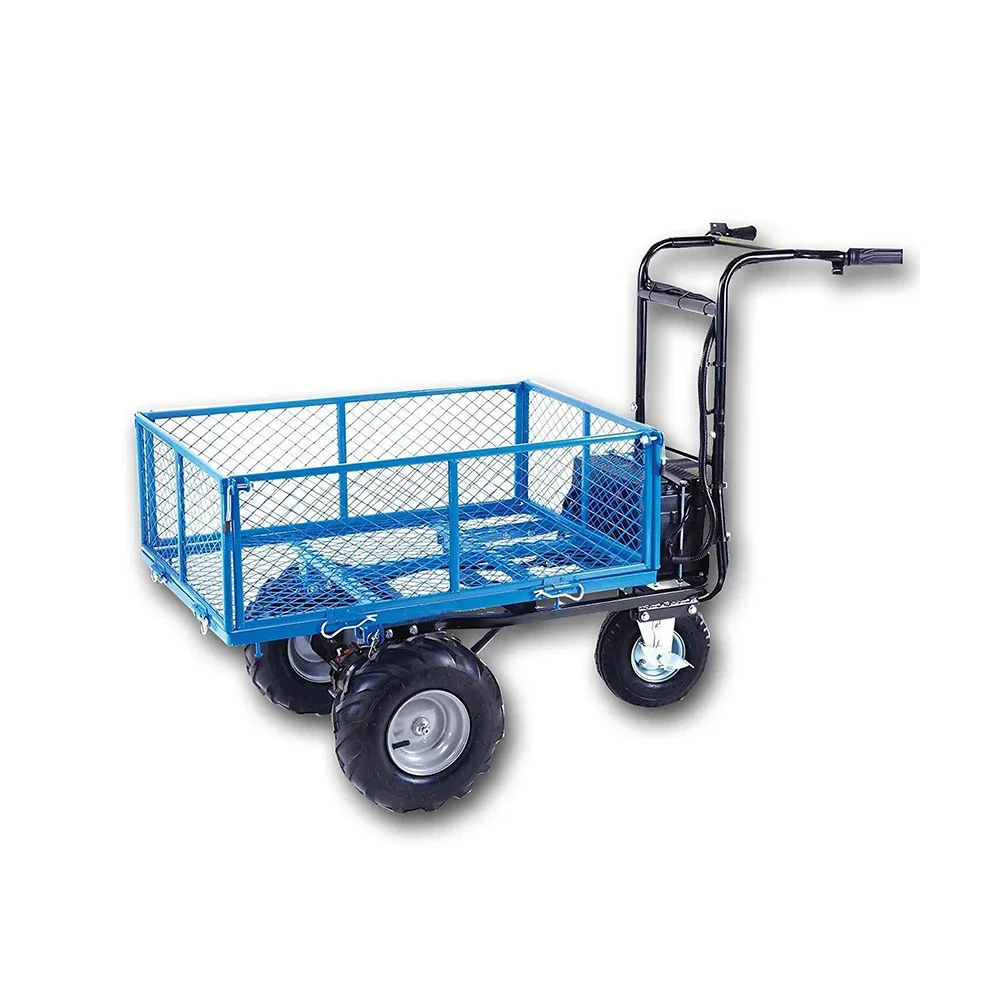 Utility Cart Wheelbarrow Power Wagon Heavy Duty Hauling Capacity Farm Garden Dump with Modular Cargo Bed Electric Garden Cart