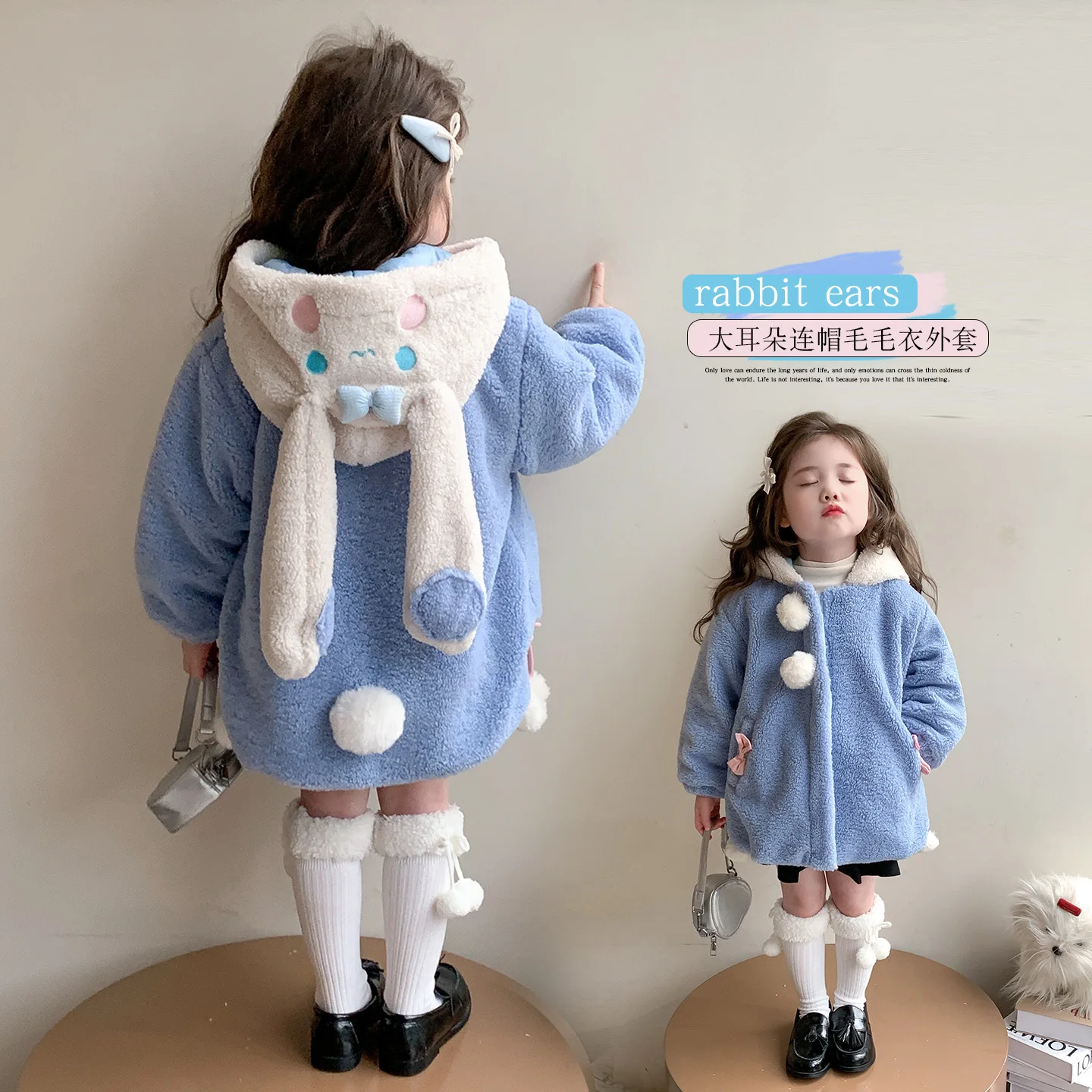 

Детское толстое пальто с животными Cinnamoroll, осенне-зимнее новое модное хлопковое теплое пальто с рисунком Kawaii на клипсе для девочек, повседневная одежда