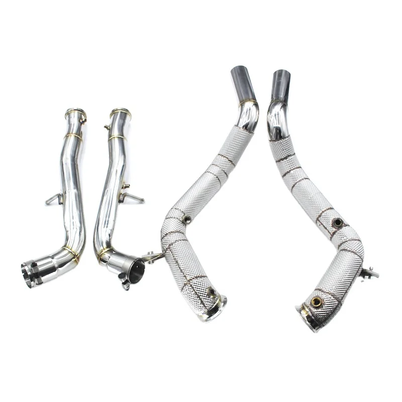 

Head Section High flow Pipes Exhaust Pipes branch downpipe Exhaust Pipe with catalyst for Benz G500 G550 G63 W464 4.0T