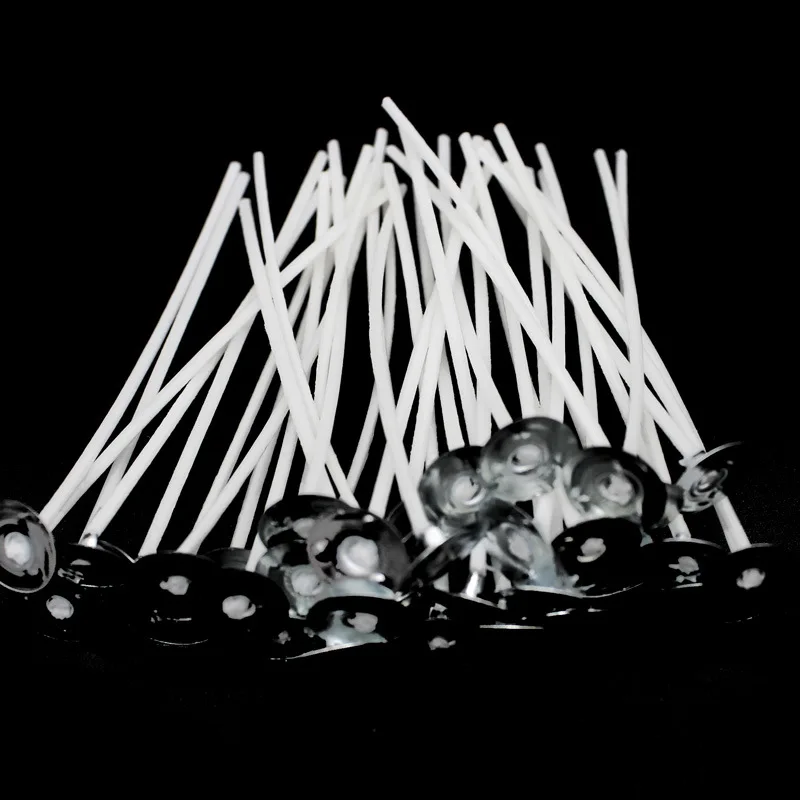 50 قطعة/المجموعة/المجموعة فتائل شمعة دخاني شمع الصويا القطن الخالص الأساسية 8/10 سنتيمتر DIY بها بنفسك شمعة صنع الفتيل قبل مشمع لمستلزمات الحفلات