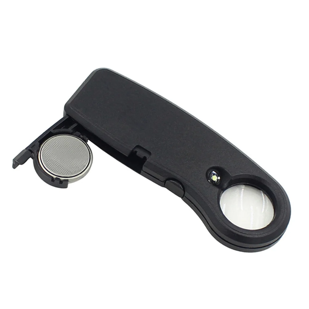 

1Pcs Portable LED Magnifying Glass Handheld Lightweight ABS Glass Magnifier for Text Reading Jewelry Identification Black