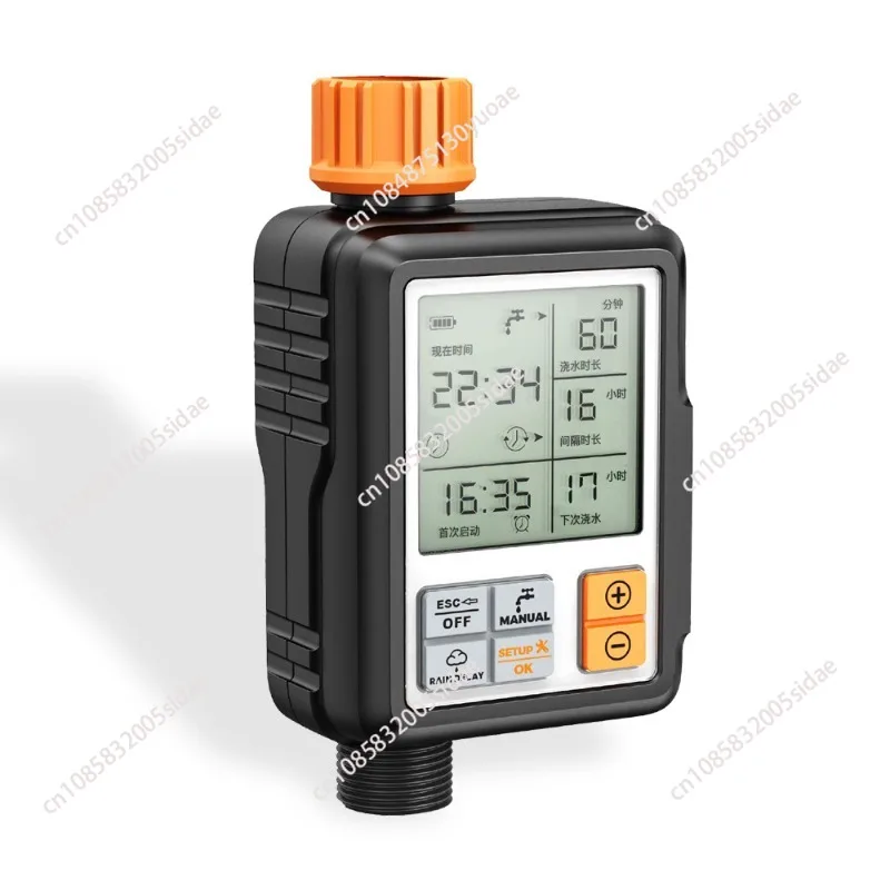 Irrigation Timer 1 Piece Automatic Waterproof Battery Operated Garden Watering Controller with Large Screen for Lawn