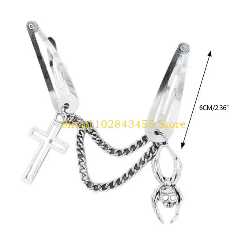 49MC 1Pair Gothic Hair Clip Hairpins Simple Barrettes 2000s Female Hair Jewelry - Image 6