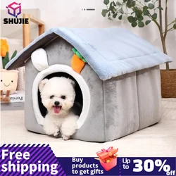 Foldable Dog House Indoor Warm Sofa Kennel Bed Mat for Small Medium Large Dogs Cats Warm Puppy Cave Cat Nest Winter Pet Products