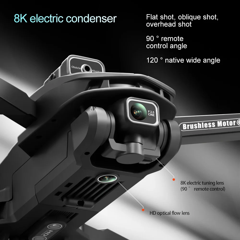 V168 2026model 8K high-definition dual-camera portable remote-controlled drone  5kilometer range brushless 5G positioning system