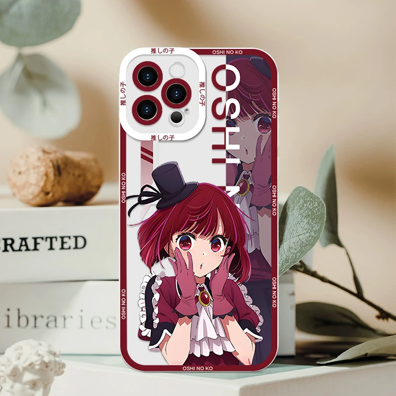 Cartoon Oshi No Ko Anime Ai Hoshino Phone Case for Samsung S25 S24 S23 S21 S20 S10 Plus FE Note20 Ultra 10 Lite Clear Soft Cover