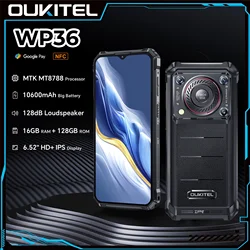 Oukitel WP36 Robustes Smartphone 10600 mAh 6,52 Zoll HD+ Mobiltelefon 16 GB 128 GB Mobiltelefon Android 13 13 MP Kamera