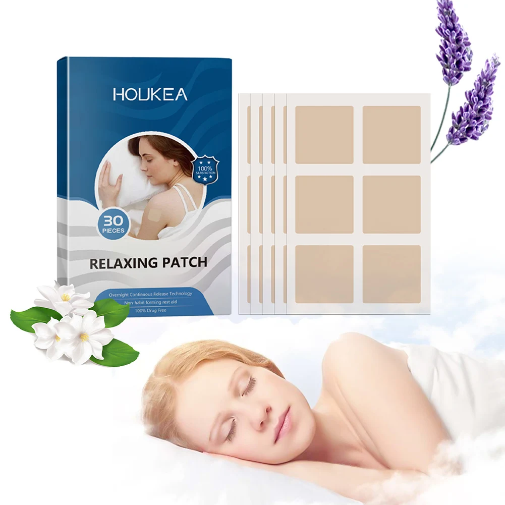 30Pcs Sleep Patches Sleep Support Patches Long-Lasting Night Sleep Patches Plant Based Sleep Patch for Men & Women