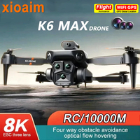 For Xiaomi K6 Max Drone 8K GPS Professinal HD Three Cameras Wide Angle Optical Flow Four-way Obstacle Avoidance Quadcopter Toys