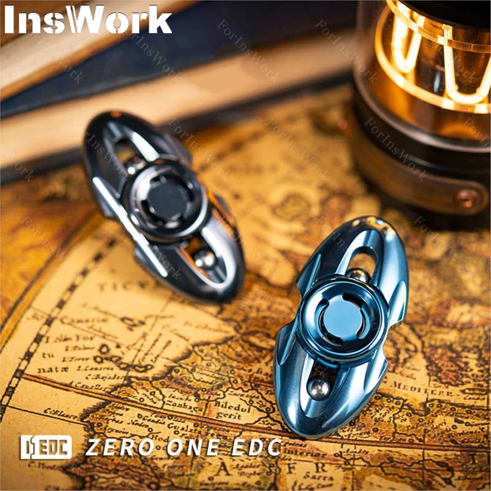 01edc Zero Sign Fingertip Gyro Simple Two Page Metal Decompression Toy