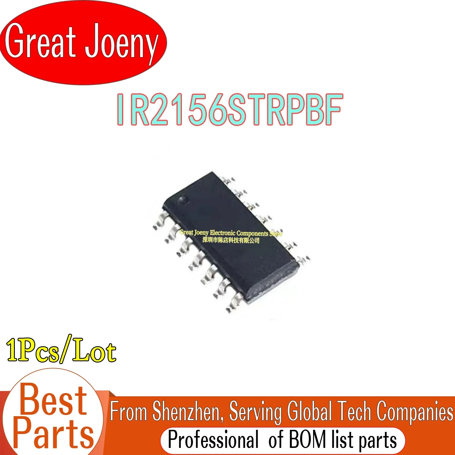 

100% New Original IR2156STRPBF IR2156S IC Chipset SOP-14 Bulk Best Price Plastic Casing