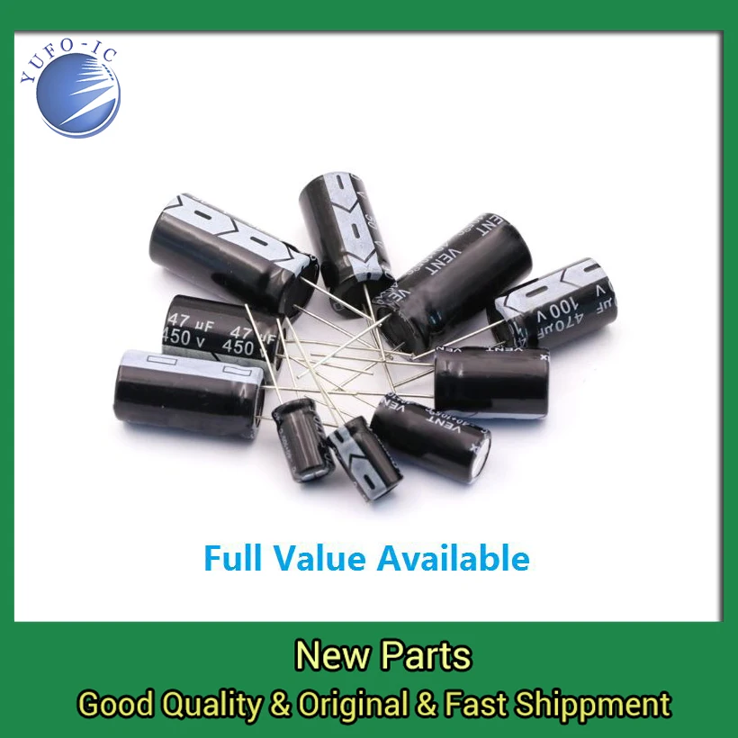 5PCS 1500UF 2200UF 3300UF 4700UF 680UF 1UF 2.2UF 3.3UF Aluminum Electrolytic Capacitor 6.3V 10V 16V 25V 35V 50V 400V 1000UF