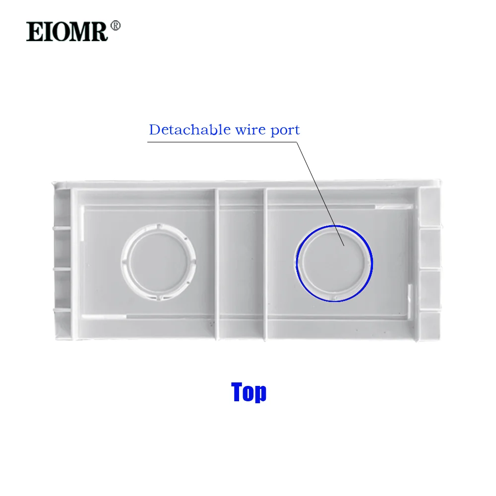 EIOMR White 146 Type Mounting Back Box Adjustable Internal Cassette Junction Box for 146mm*86mm Wall Switch and Standard Socket