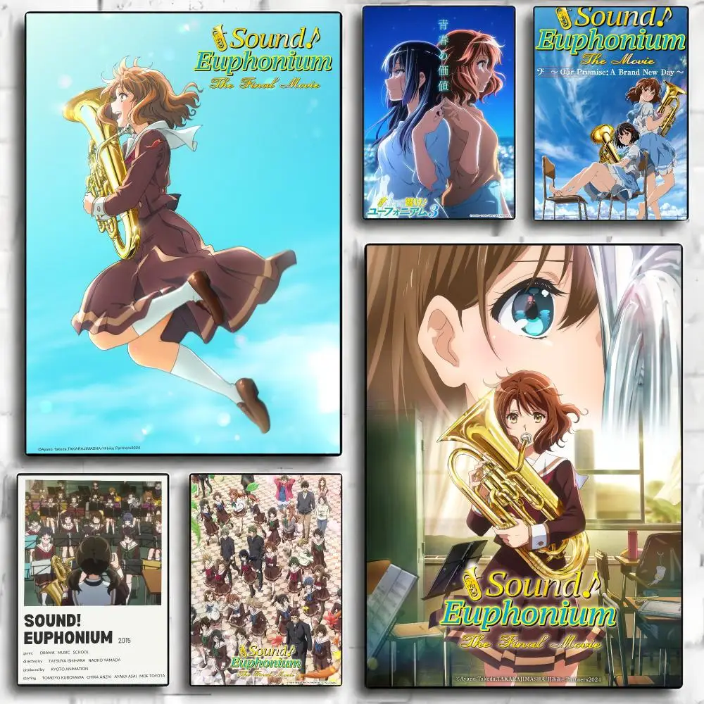anime S-Sound Euphonium-M Poster Minimalist Wall Sticker for Cafe Office Bar Home Decor and Gift