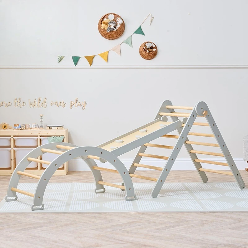 Climbing frame Children's indoor solid wood small amusement park, children's training combination Home enlightenment climbing