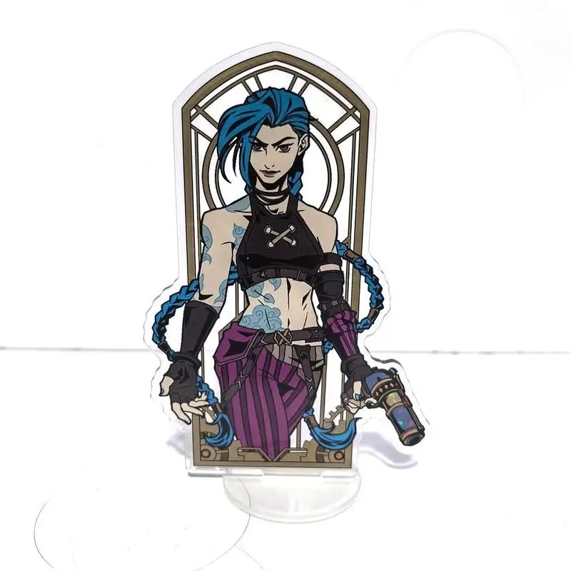리그 오브 레전드 'Arcane: Act 2' Jinx 15cm 스탠드 - 공식 소장용 데스크탑 동상 폭발 애니메이션 시리즈 장식