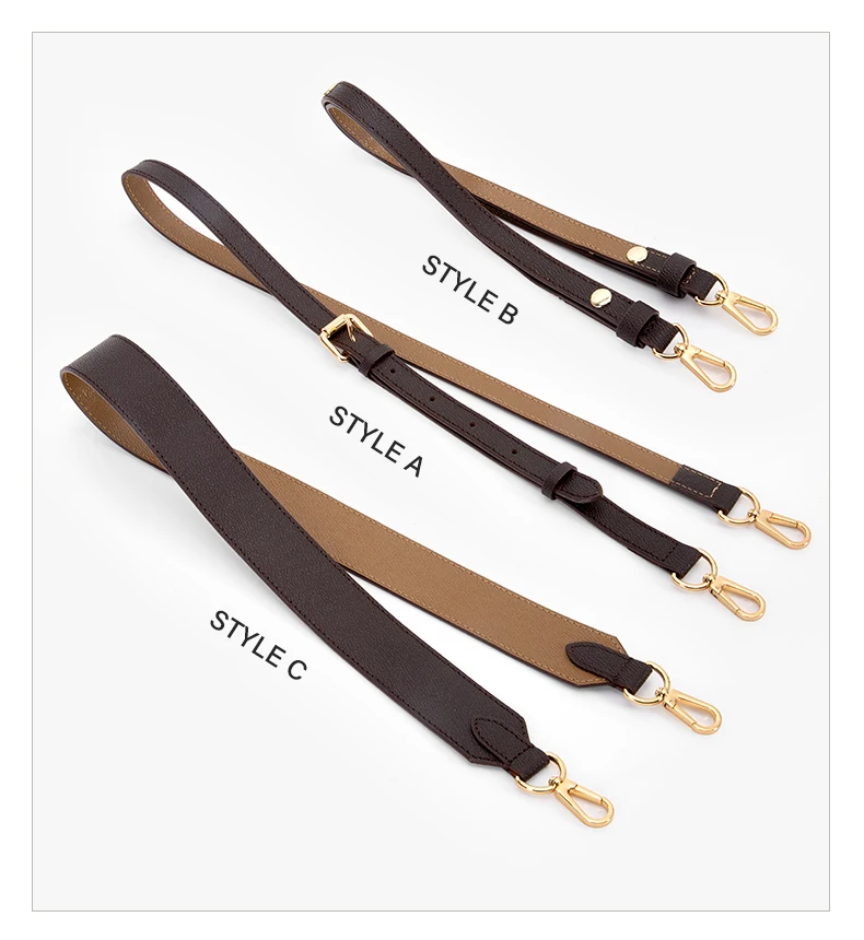 CRAZYSMITH Genuine Leather Replacement Wide Shoulder Bag Strap for LV Onthego Tote Bag Adjustable Crossbody Handbag Belts Straps