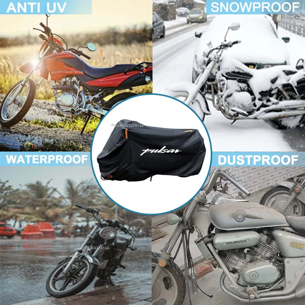 For Bajaj Pulsar 200 NS All Years Motorcycle Cover Waterproof Outdoor All Season Dust UV Protective Scooter Motorbike Rain Cover