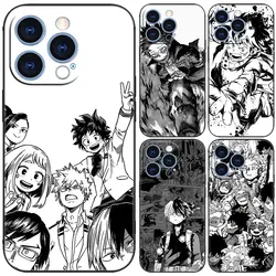 My Hero Academia Black Phone Case For Xiaomi Mi POCO F6 X6 Pro NEO 5G X5 X4 F5 M6 Pro X3 NFC M3 M5 M4 Pro F4 F3 GT Cartoon Cover