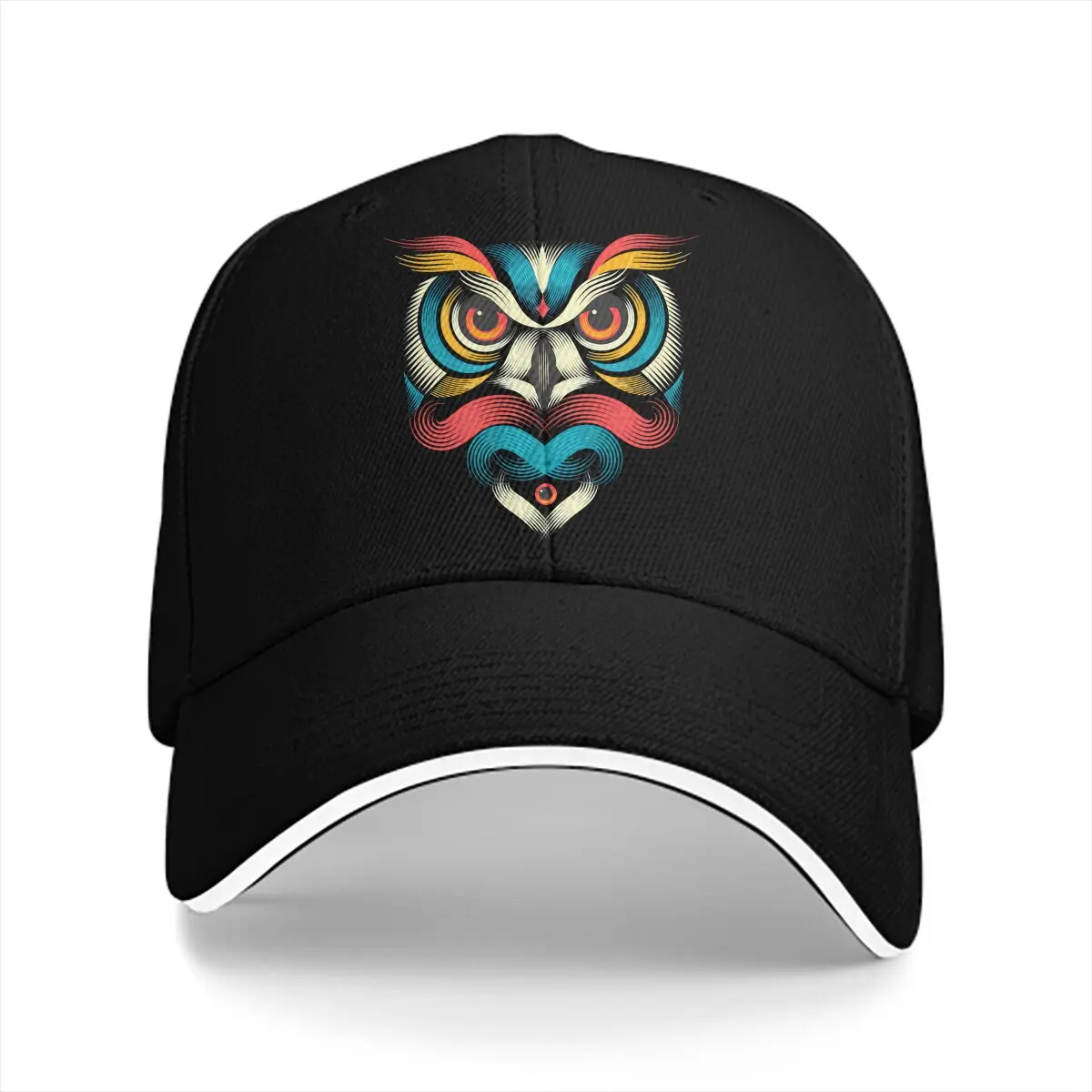 Pure Color Dad Hats Soul Casual Hat Sun Visor Caps Cute Owl Peaked Cap