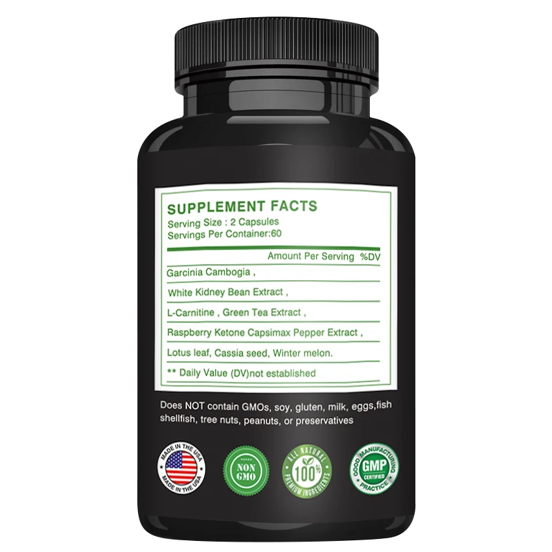 High Quality Weight Management Supplement - with Garcinia Cambogia and White Kidney Bean Extracts, Dietary Capsules