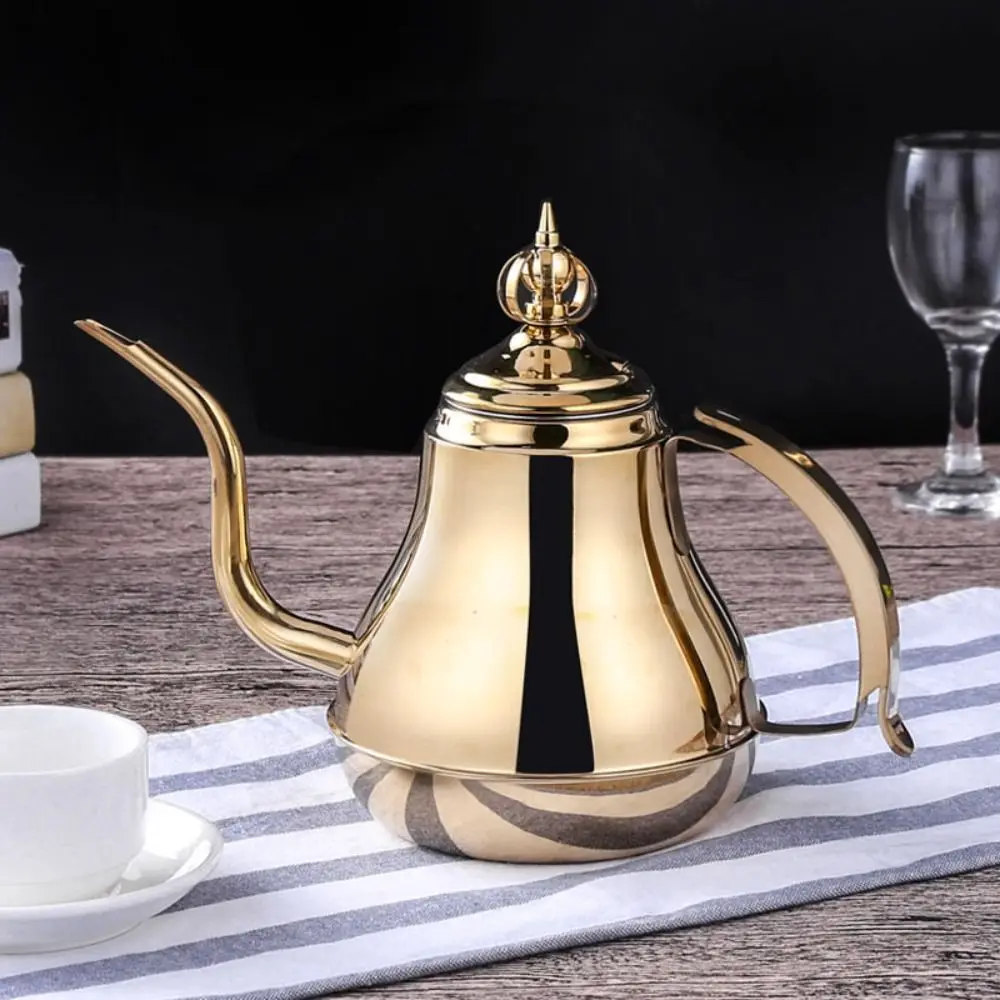 Stainless Steel Water Kettles With Infuser Filter 1.8L/1.2L Long Mouth Pot Water Container Green Oolong Tea Jug