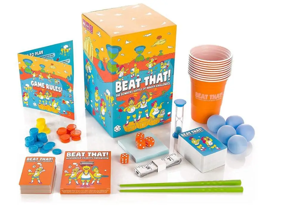 Gutter Games Beat That! - The Bonkers Battle of Wacky Challenges - Family Party Game for Kids & Adults - Family Games Nights