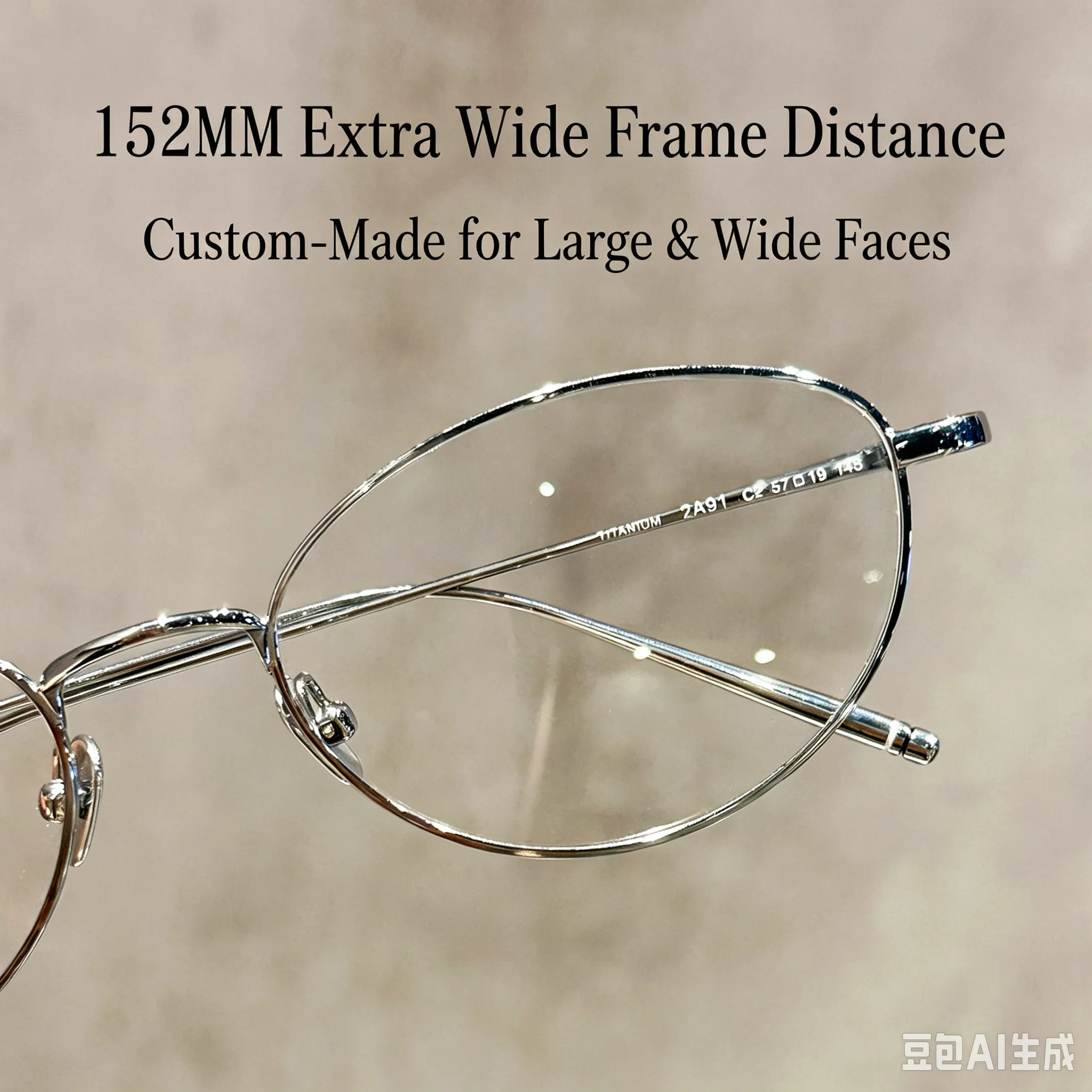 HANXI Titanium Ip-Plated Progressive Multifocal Glasses For Women Rectangle Frame Lightweight Metal Optical Eyewear For Office