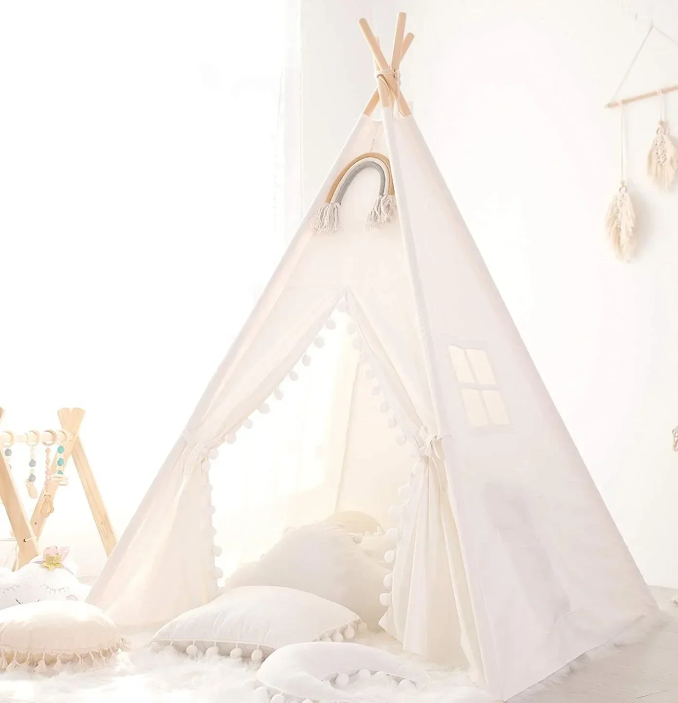 1,35 m Zelt für Kinder Spielhaus Wigwam für Kinder tragbare Kinder Tipi Zelte Tipi Tipi Infantil Kinder zelt Mädchen Spielzimmer
