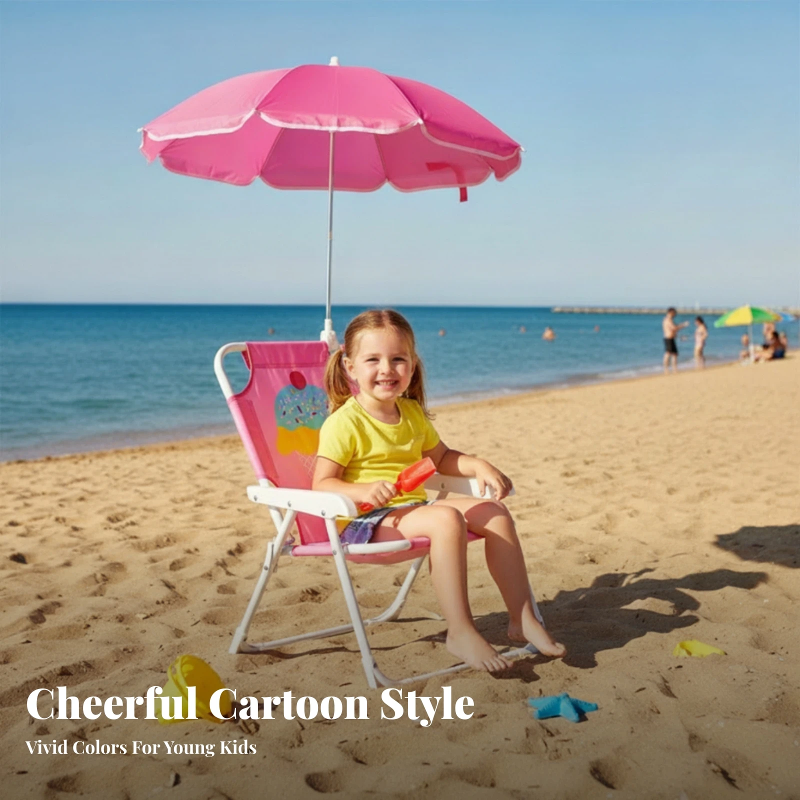Chaise de plage légère en tiss - Kids Outdoor Lounge Chair With Umbrella avis et prix